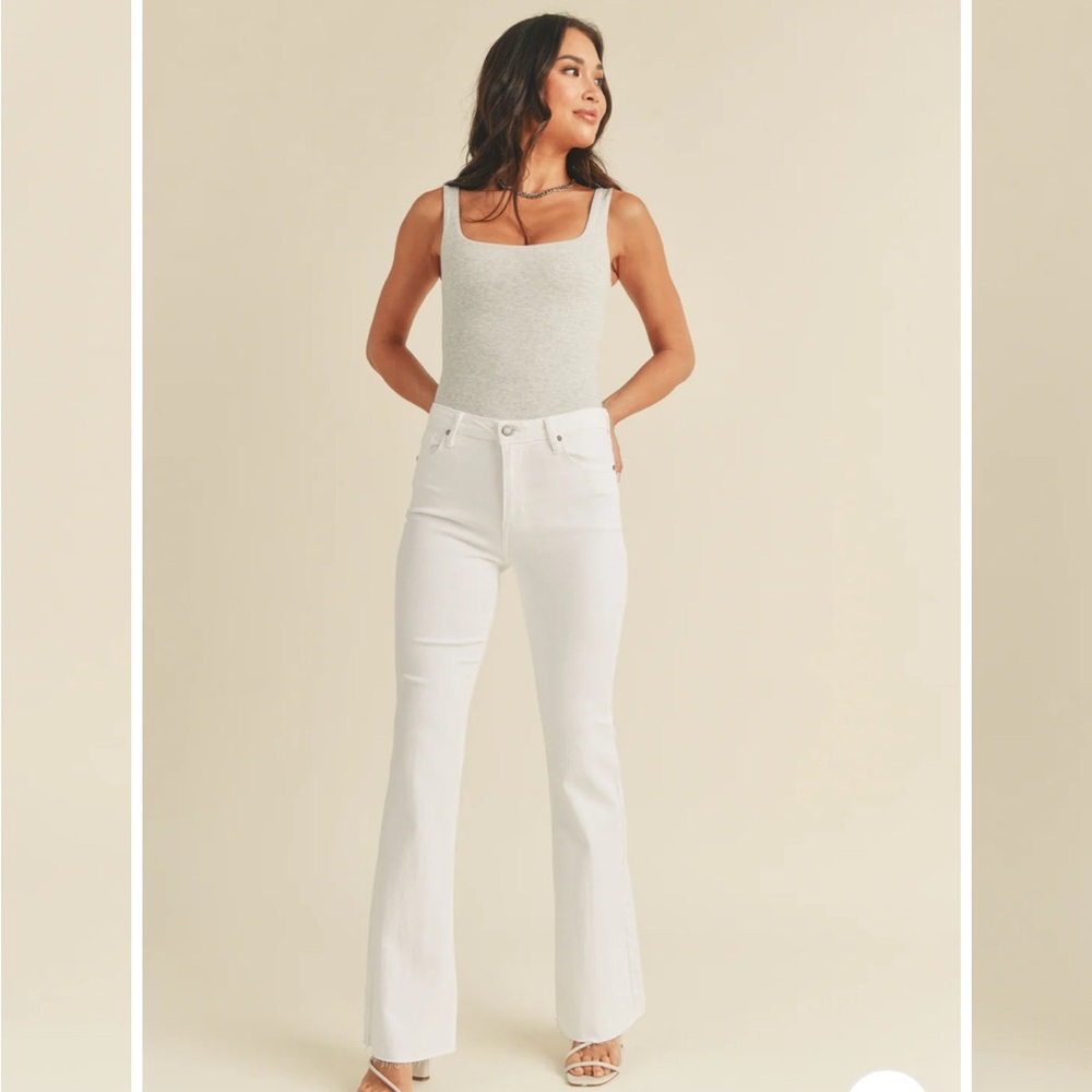 O2 White Flare Jeans for Women